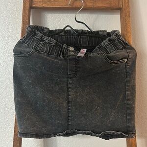 Black Denim Skirt